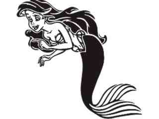  Little Mermaid Arial Decal Proportional