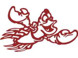  Little Mermaid Crab Decal Proportional