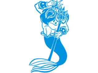  Little Mermaid King Decal Proportional