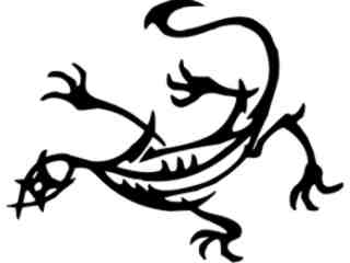  Lizard Tribal Decal Proportional
