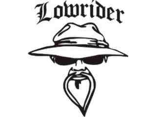  Lowrider Cholo Beard Decal Proportional