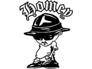  Lowrider Man Homey Decal Proportional