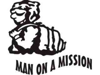  Man Ona Mission Decal Proportional