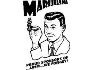  Marijuana Weed Sponsors Decal Proportional