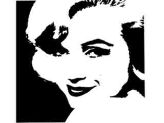  Marilyn Monroe 3 Decal Proportional