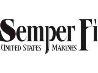 Marines Semper Fi Decal Proportional