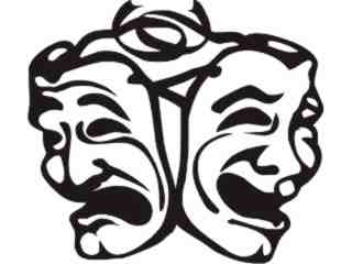  Masks Happy Sad Decal Proportional