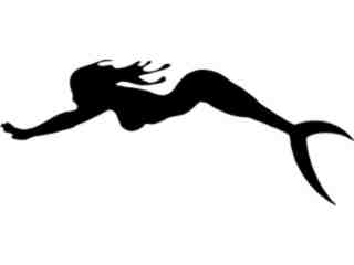  Mermaid Silhouette Decal Proportional