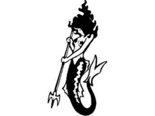  Mermaid Staff Decal Proportional