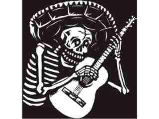  Mexican Guitar Skeleton_ I N V Decal Proportional