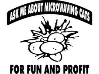  Microwaving Cats Decal Proportional