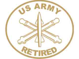  Military Army Retired Decal Proportional