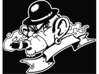  Monkey Smoker_ I N V_ G D G Decal Proportional