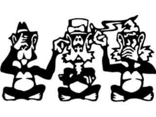 Monkeys Trio Decal Proportional