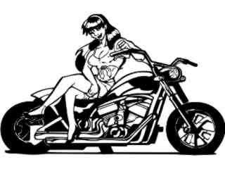  Motorcycle Chic_ G D G Decal Proportional