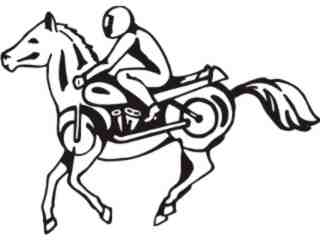  Motorcycle Horse_ M M 1 Decal Proportional
