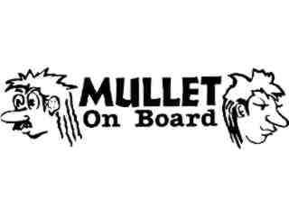  Mullet On Board Decal Proportional