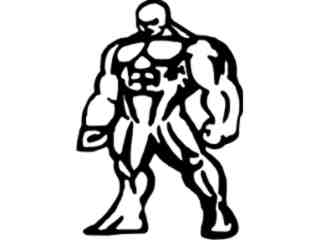  Muscle Man Rock Decal Proportional