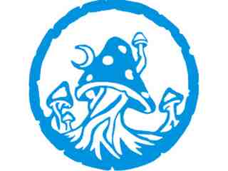  Mushroom Design Decal Proportional