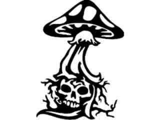  Mushroom Skull Decal Proportional