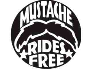  Mustache Rides Free Decal Proportional