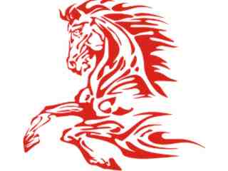  Mustang Horse Flame 0 6_ A F 1 Decal Proportional