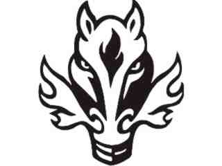  Mustang Horse Flare Decal Proportional