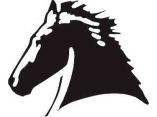  Mustang Horse Head Decal Proportional