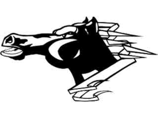  Mustang Horse Profile_ M B 1 Decal Proportional