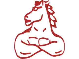  Mustang Horse Tough Decal Proportional