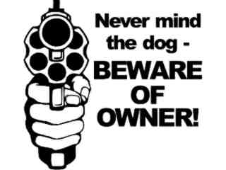  Nevermind The Dog Decal Proportional