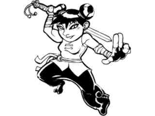  Ninja Dudette_ G D G Decal Proportional