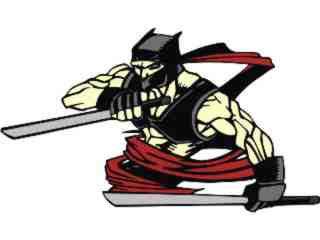  Ninja With Swords_ G D 1 Decal Proportional