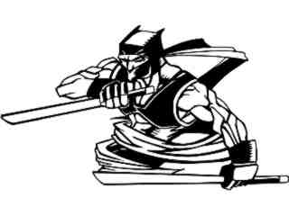  Ninja With Swords_ G D G Decal Proportional