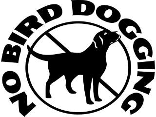  No Bird Dogging Hunting Decal Proportional