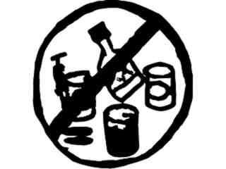  No Booze Decal Proportional