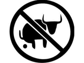  No Bullshit Cow Decal Proportional