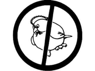  No Fat Chics Little Chick Decal Proportional