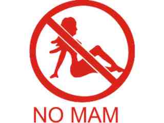  No Mam Decal Proportional