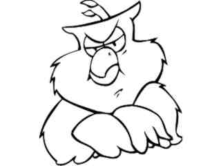  Owl Bird Simple_ M B 1 Decal Proportional