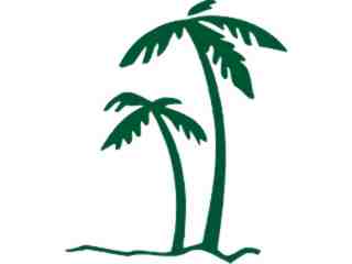  Palm Trees Pair Decal Proportional