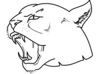  Panther Cougar Head_ 1 4 0 Decal Proportional