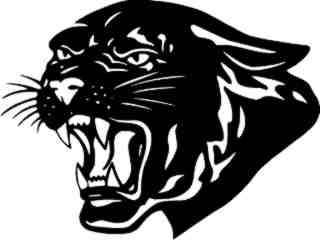  Panther Head Snarl Decal Proportional