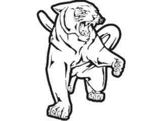  Panther Paw Up Decal Proportional