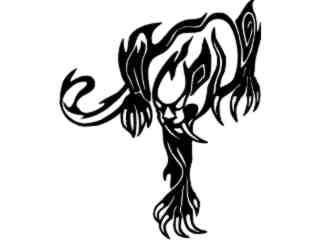  Panther Tribal Claw Decal Proportional