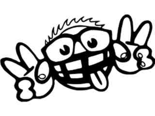  Peace Freak Decal Proportional