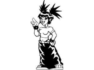  Peace Girl_ G D G Decal Proportional