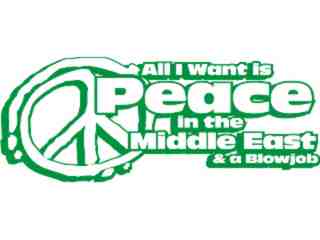  Peace Middle East Decal Proportional