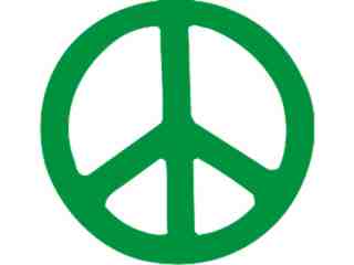  Peace Sign Decal Proportional
