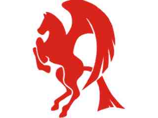  Pegasus Silhouette Decal Proportional